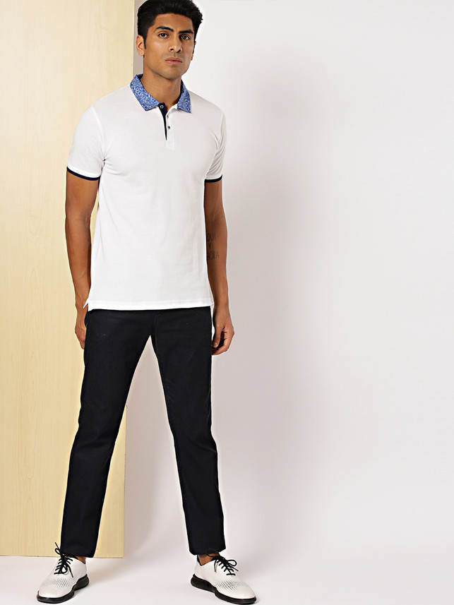 INVICTUS Solid Men Polo Neck White T 