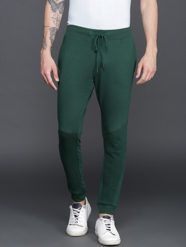WROGN Solid Men Green Track Pants - Buy 