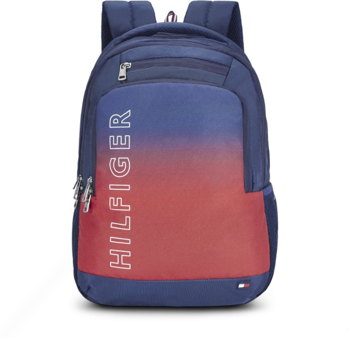 tommy hilfiger backpack navy blue and red