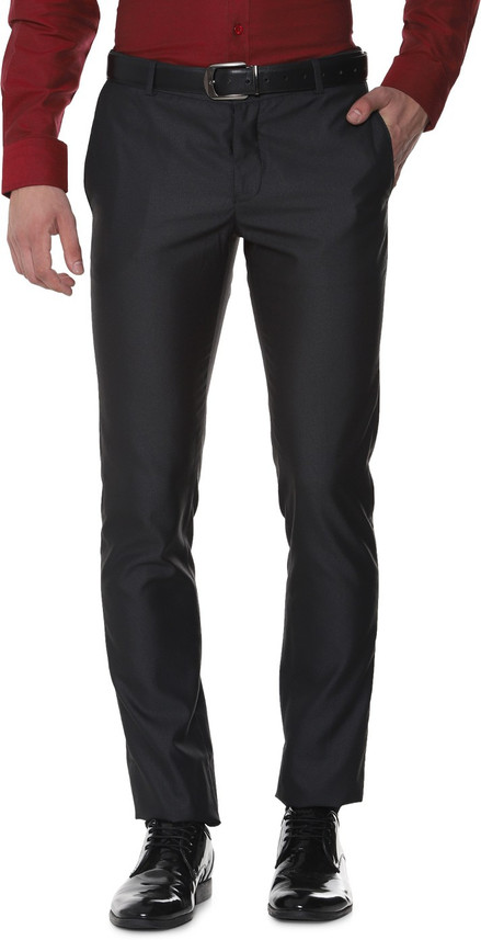 D'cot Regular Fit Men Black Trousers 