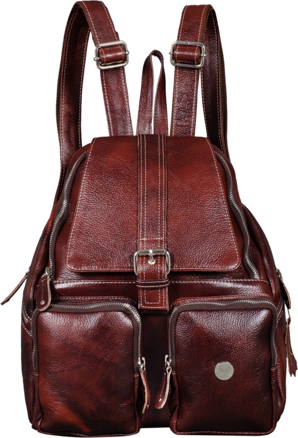 branded leather backpack for ladies