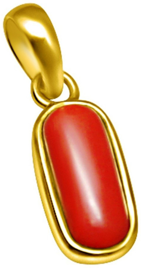 Moonga Coral Stone Pendant Price in 