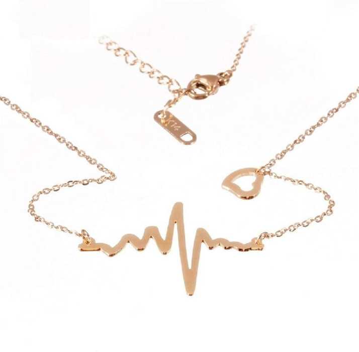 Grab Classy Heartbeat Necklace For Girls Heartbeat Pendant Golden Metal Pendant Price In India Buy Grab Classy Heartbeat Necklace For Girls Heartbeat Pendant Golden Metal Pendant Online At Best