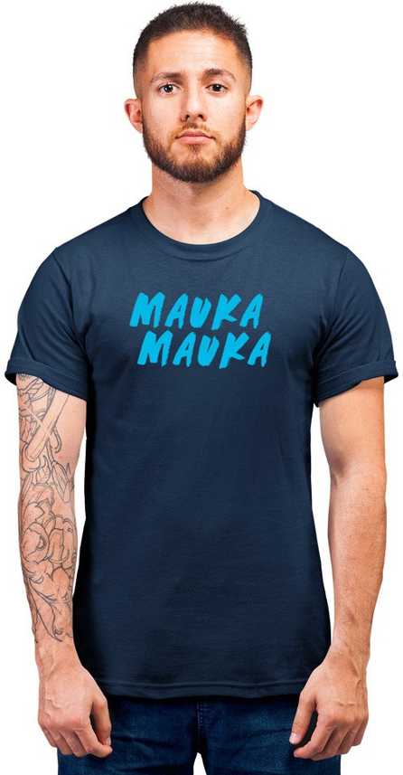 Mojo Track Printed Men Round Neck Dark Blue T Shirt Buy Mojo