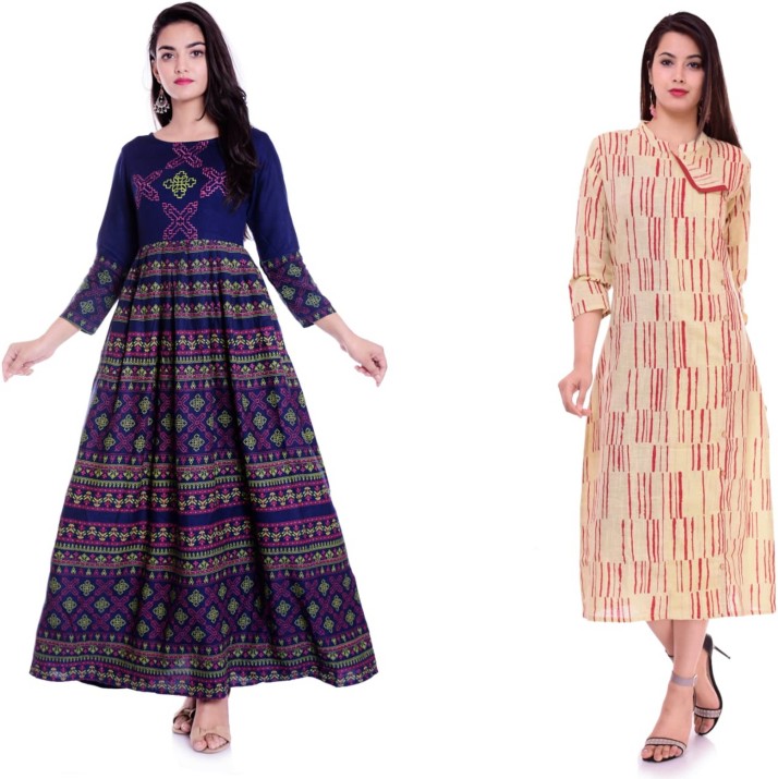 multicolor ethnic dress