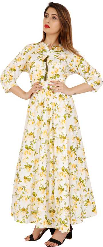 Anokhi Women Printed Flared Kurta Buy Anokhi Women Printed