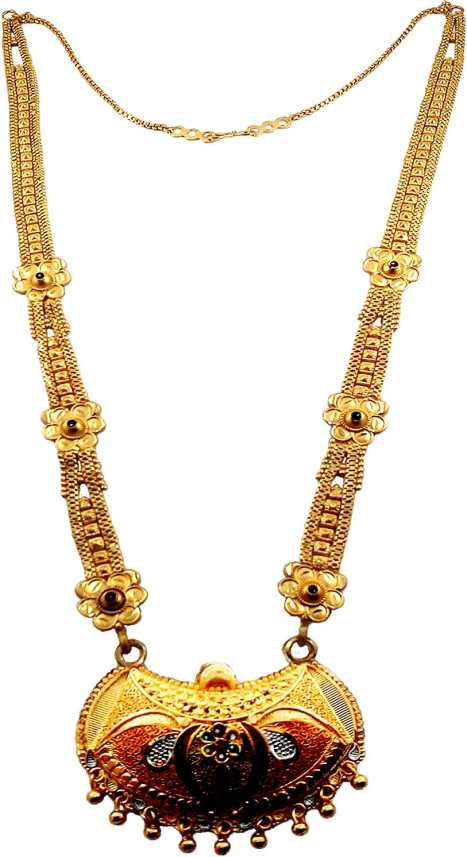 manohar Rold Gold Gold Plated 1 gram gold Haar set (size-27 ...