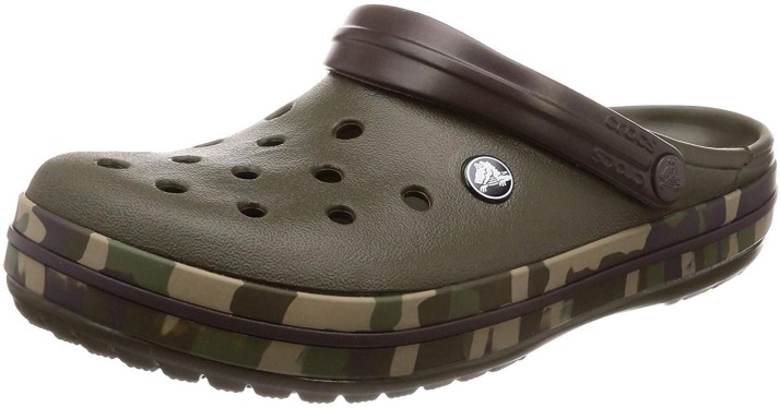 camo green crocs