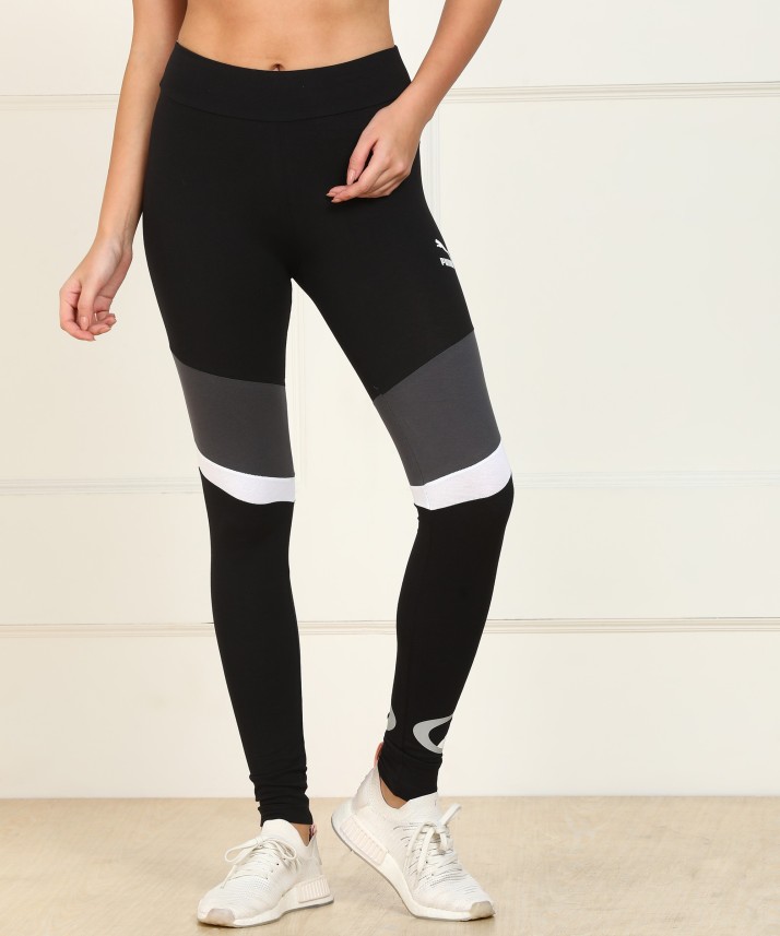 puma printed women black tights