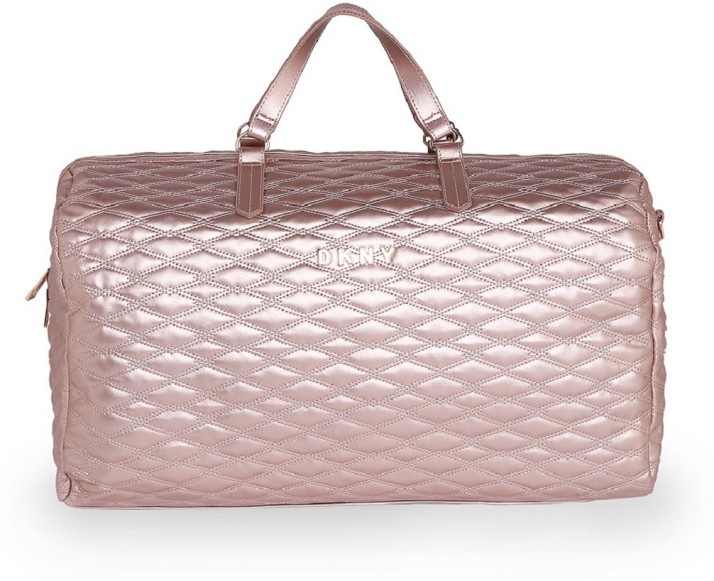 DKNY Quilted Soft Rose Gold Duffel 