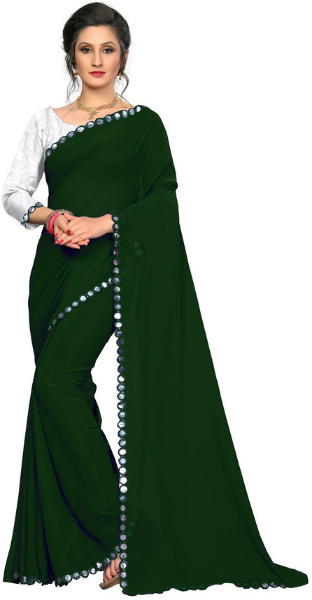 flipkart mirror work saree