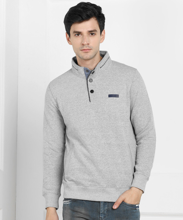 Full Sleeve Solid Men Sweatshirt 