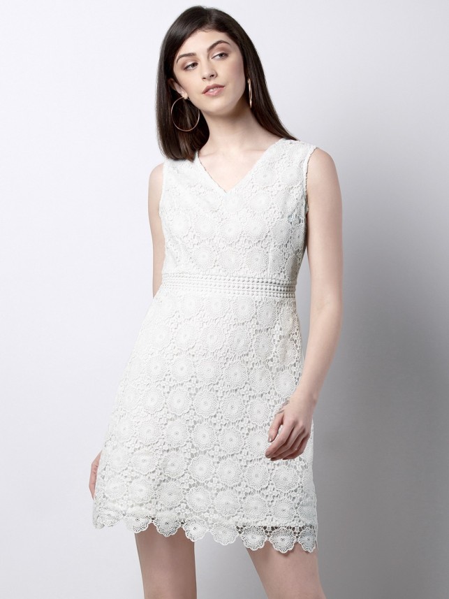 flipkart white dress