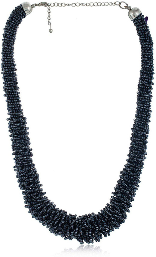 flipkart black metal necklace