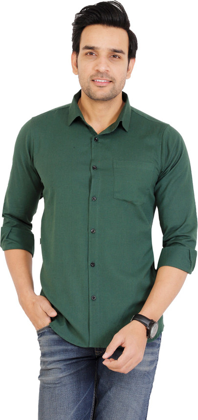 dark green casual shirt