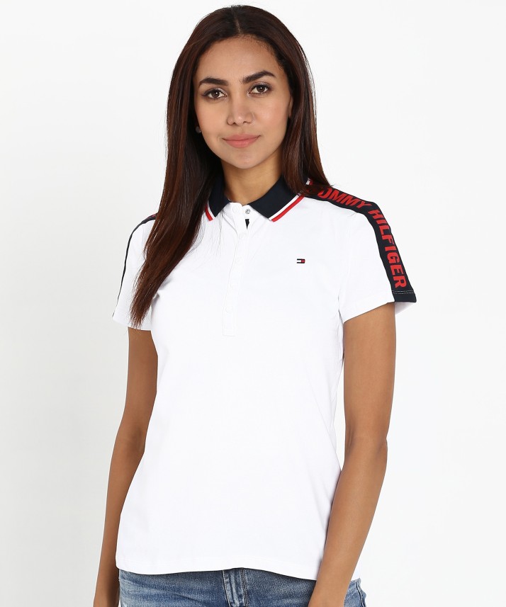 tommy hilfiger white polo t shirt