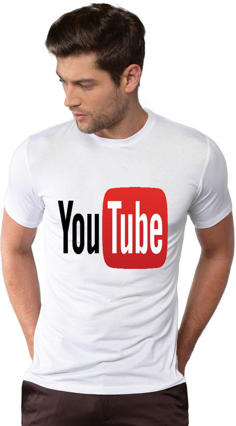 YFB Printed Men Round Neck White T 