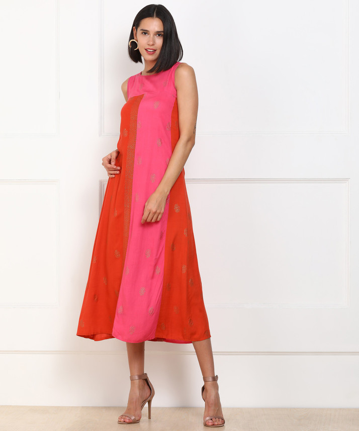 global desi pink maxi dress
