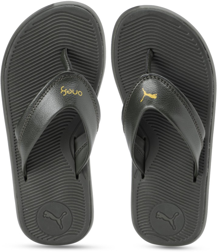 puma black slippers size 8