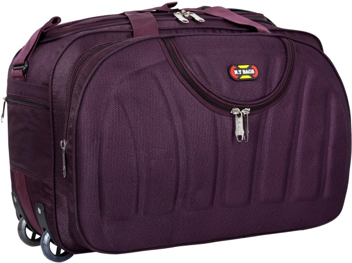 purple lightweight suitcase