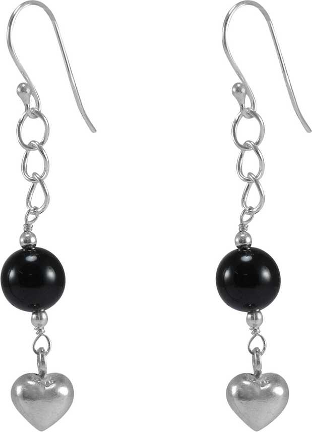 Flipkart Com Buy Silvesto India Black Onyx Gemstone 925 Sterling Silver Earring Onyx Stone Silver Drops Danglers Online At Best Prices In India