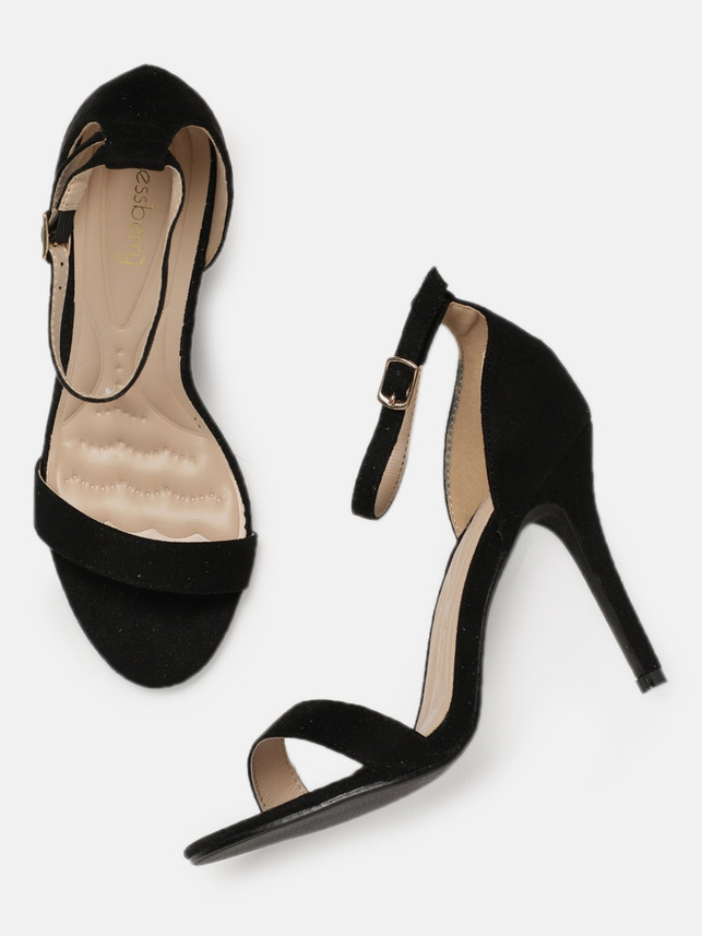 flipkart black heels