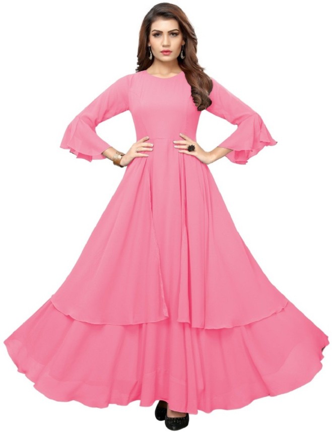 pink gown flipkart