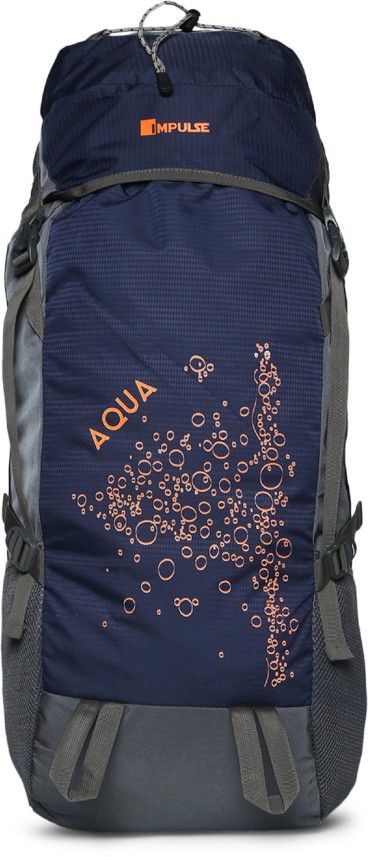 impulse unisex blue 65 litres rucksack