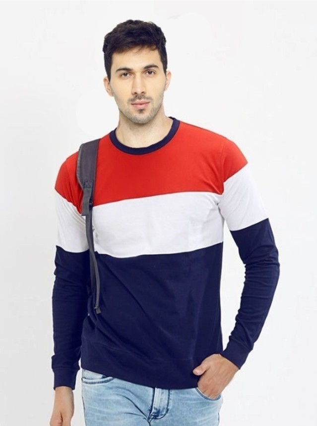 red and white t shirt mens