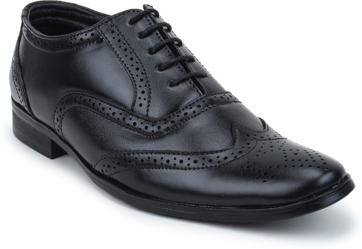 black leather shoes