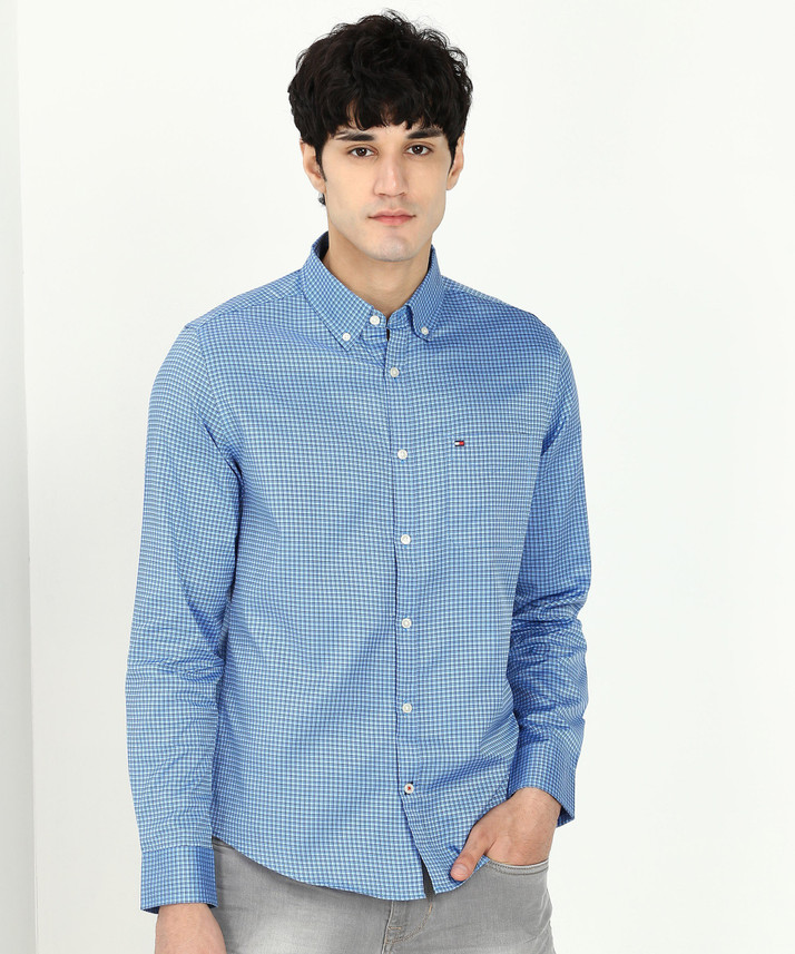 blue shirt tommy hilfiger