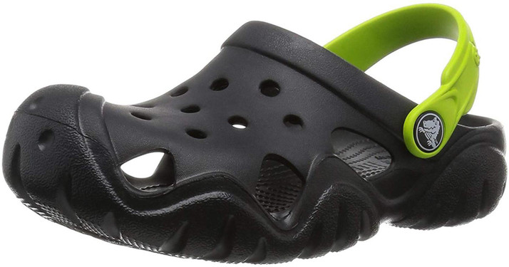 boys black crocs