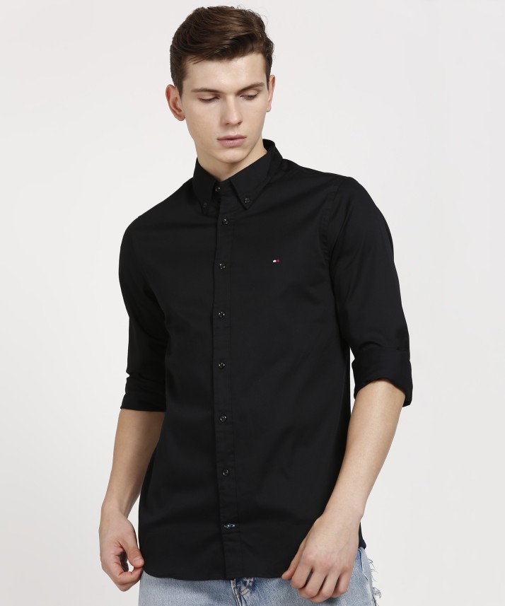 tommy hilfiger black shirts