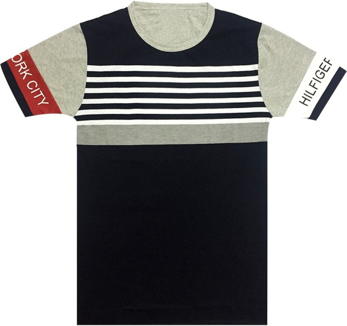 black and white striped t shirt flipkart