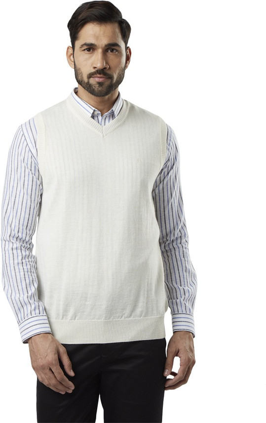 white formal sweater