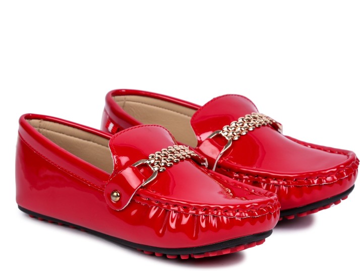 boys red loafers