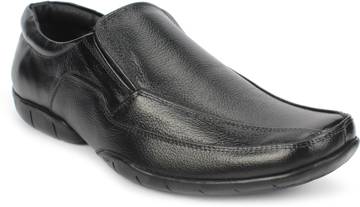 pure leather black formal shoes