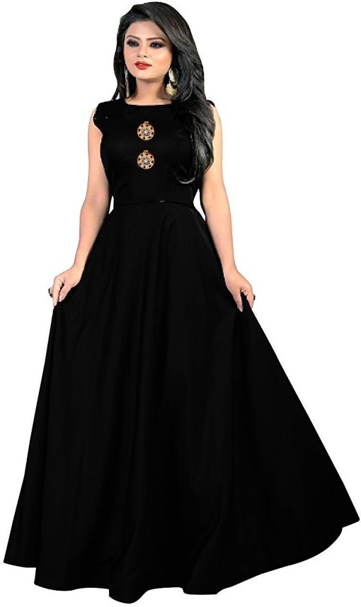 black gown on flipkart