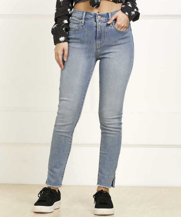 levi's skinny women's blue jeans