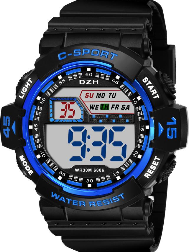 men's digital watch with large numbers