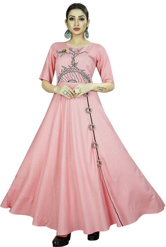 flipkart pink gown