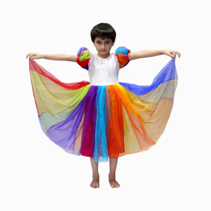 rainbow gown for kids