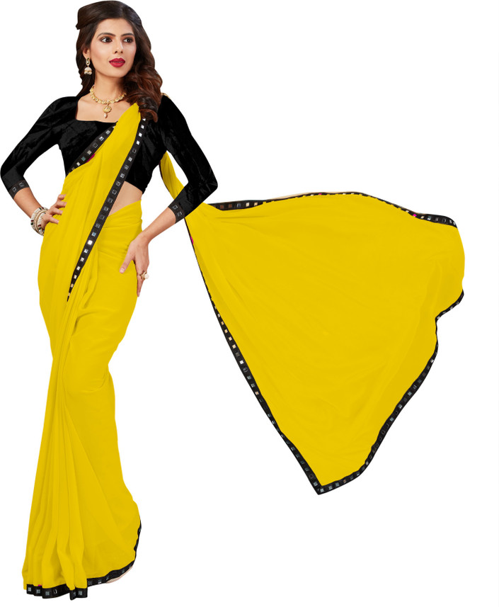 plain saree flipkart