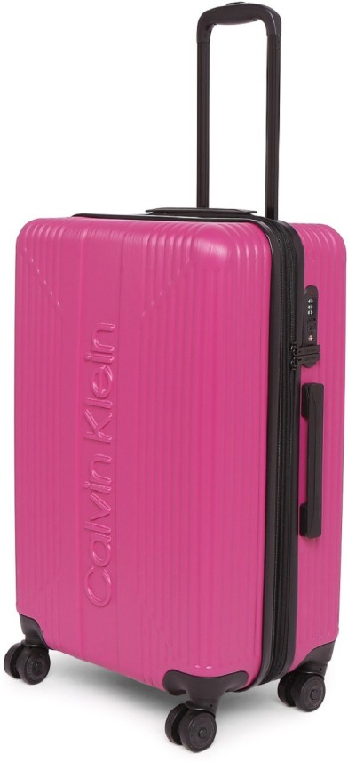 purple calvin klein suitcase