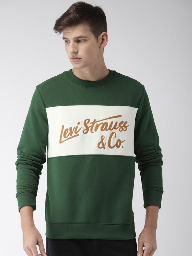 Full Sleeve Color Block Men Sweatshirt 