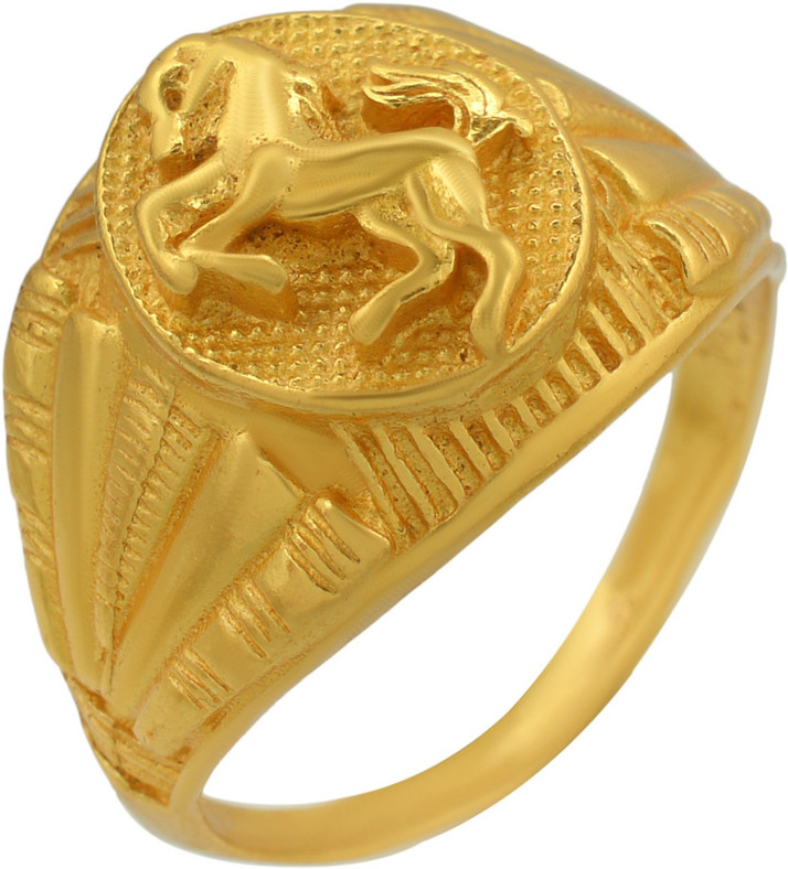 gold ring round design