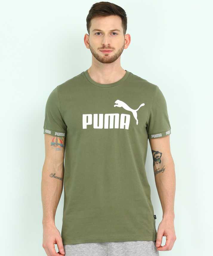 PUMA Printed Men Round Neck Green T-Shirt - Buy PUMA Printed Men Round Neck Green T-Shirt Online at Best Prices India | Flipkart.com