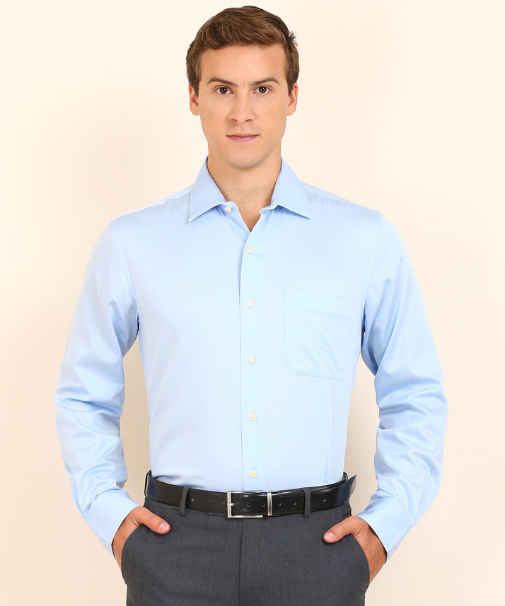 ARROW Men Solid Formal Blue Shirt - Buy 