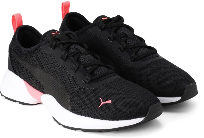 women's black and pink puma shoes