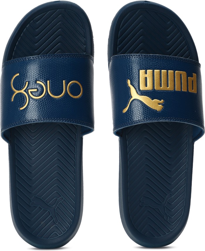 puma slides gold